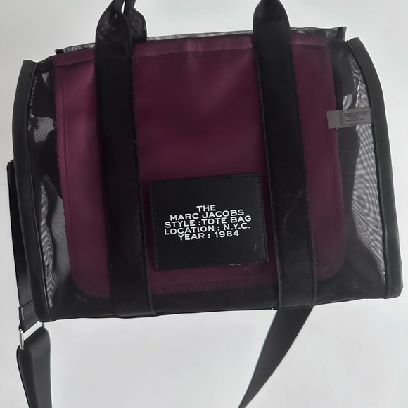 Marc Jacobs Womens The Mesh Tote Bag Black Medium - Picture 3 of 3